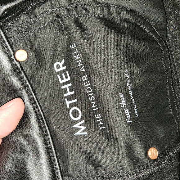 MOTHER -The Insider Ankle Faux Leather Jeans. size 25 - Picture 8 of 15